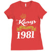 kings are born in 1981 Ladies Fitted T-Shirt