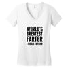 World's Greatest Farter I Mean Father Women's V-Neck T-Shirt