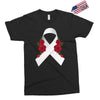 lung cancer white ribbon Exclusive T-shirt