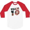 team 10 american flag 3/4 Sleeve Shirt