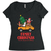 family christmas tis the season to be merry Women's Triblend Scoop T-shirt