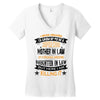 Super Cool Mother In Law Of A Freaking Awesome Daughter Women's V-Neck T-Shirt