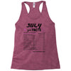 July Girl Facts Leo Racerback Tank