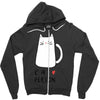 cat love person! Zipper Hoodie