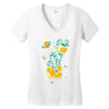 space cat Women's V-Neck T-Shirt