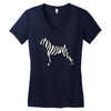 zebra pattern Women's V-Neck T-Shirt