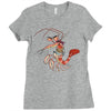 pirate shrimp Ladies Fitted T-Shirt