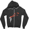 banksy headshot butterfly Zipper Hoodie