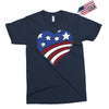disstressed america flag heart Exclusive T-shirt