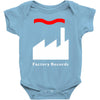 factory records   retro record label   mens music Baby Bodysuit
