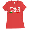 retro italo disco Ladies Fitted T-Shirt