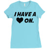 i have a heart on Ladies Fitted T-Shirt