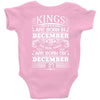 Real Kings Are Born On December 27 Baby Onesie