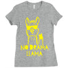no drama llama (2) Ladies Fitted T-Shirt