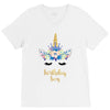 birthday unicorn family series birthday boy V-Neck Tee