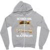october girl is a perfect combination of princess and warrior Zipper Hoodie
