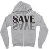 save black Zipper Hoodie