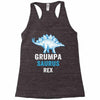 grumpa saurus rex Racerback Tank