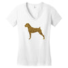 leopard pattern Women's V-Neck T-Shirt