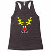 reindeer face novelty christmas Racerback Tank