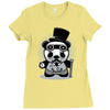 steampunk panda Ladies Fitted T-Shirt