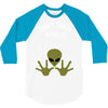 Alien Says Don't Touch My Belly 3/4 Sleeve Shirt