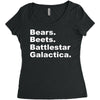 bears, beets, battlestar galactica Women's Triblend Scoop T-shirt