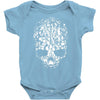 skull cty colors withe Baby Onesie