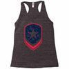 land of the free shield Racerback Tank