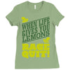 rage quit Ladies Fitted T-Shirt