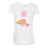 ice cream ghost Maternity Scoop Neck T-shirt