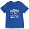 never underestimate an old man who was born in august V-Neck Tee
