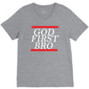 new  god first bro  t shirt religious humor lord tee V-Neck Tee