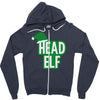 christmas head elf Zipper Hoodie