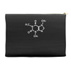 caffeine molecule gamer nerd geek science funny Accessory Pouches