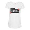 blessed grandma with flower Maternity Scoop Neck T-shirt