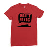 dont panic Ladies Fitted T-Shirt