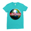 the world is always spinnin Ladies Fitted T-Shirt