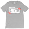 blessed aunitie with flower white color T-Shirt