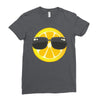 Lemon with Glasses Ladies Fitted T-Shirt