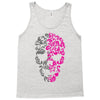 two coloured patterned skull   mens funny Tank Top