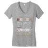 santa capricorn christmas ugly t shirts Women's V-Neck T-Shirt