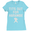 tits out for harambe Ladies Fitted T-Shirt