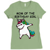 mom of the birthday girl Ladies Fitted T-Shirt