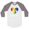 Love is Love Heart 3/4 Sleeve Shirt
