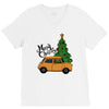 merry christmas car V-Neck Tee