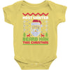 most wanted beard man this christmas Baby Bodysuit