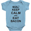 keep calm and eat bacon t shirt funny parody meat tee food pig hog bre Baby Onesie