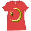 gay pride star and crescent Ladies Fitted T-Shirt
