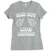 this guy loves boston Ladies Fitted T-Shirt